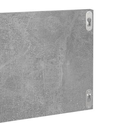Estantes de parede 2 pcs 80x11,5x18 cm contrapl. cinza cimento