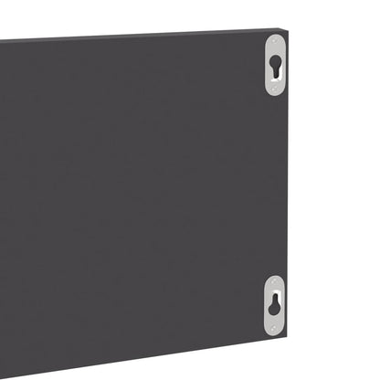 Estantes de parede 2pcs derivados de madeira cinza brilhante