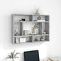 Estante de parede 75x16x55 cm contraplacado cinzento cimento