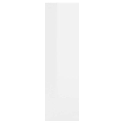Estante de parede 75x16x55 cm contraplacado branco brilhante