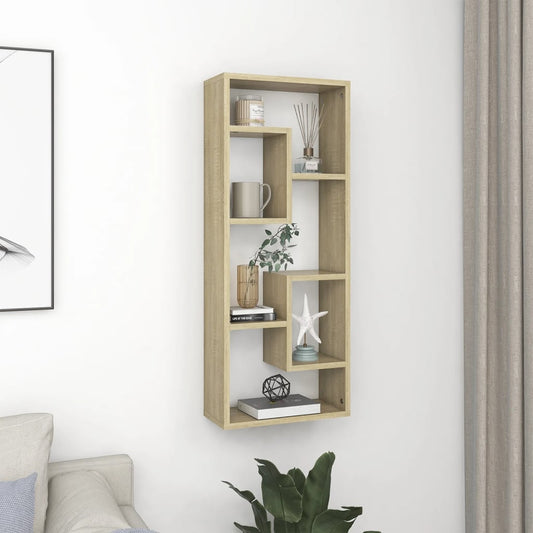Estante de parede 36x16x90 cm derivados madeira carvalho sonoma