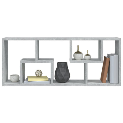 Estante de parede 36x16x90cm derivados madeira cinzento cimento