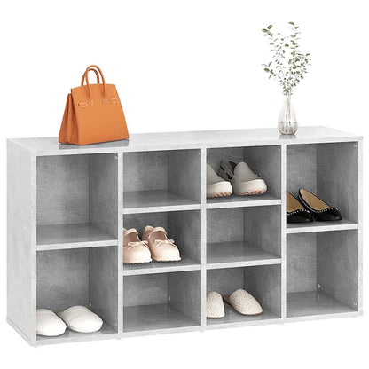 Sapateira 103x30x55 cm contraplacado cinzento cimento