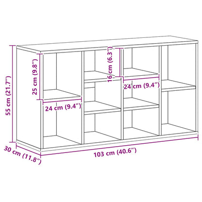 Sapateira 103x30x55 cm contraplacado cinzento cimento