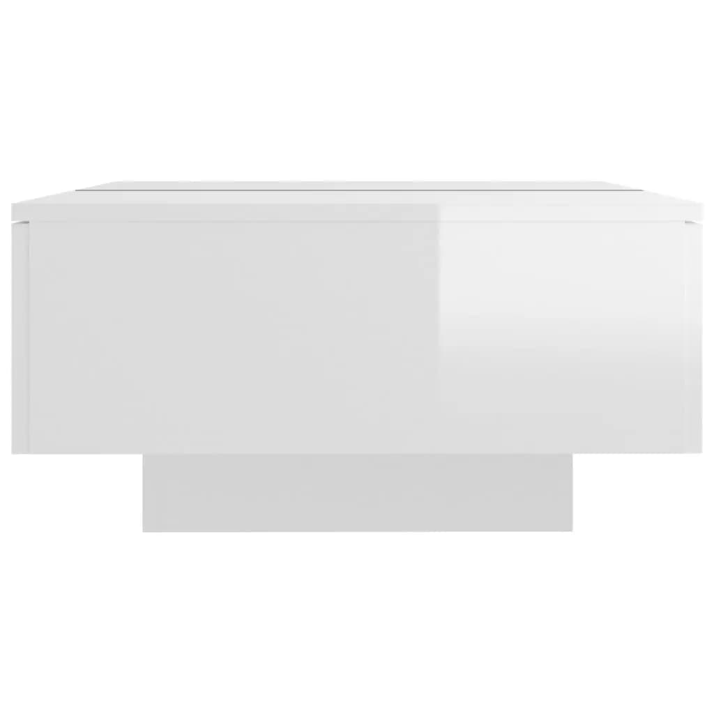 Mesa de centro derivados de madeira branco brilhante