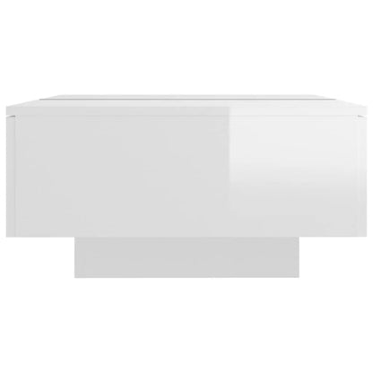 Mesa de centro derivados de madeira branco brilhante