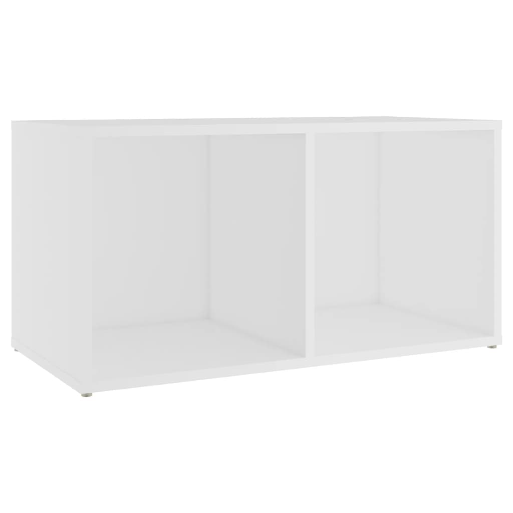 Conjunto de móveis para TV contraplacado branco, 3 pcs