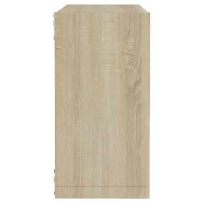 Prateleiras de parede em forma de cubo 2 pcs 30x15x30cm sonoma