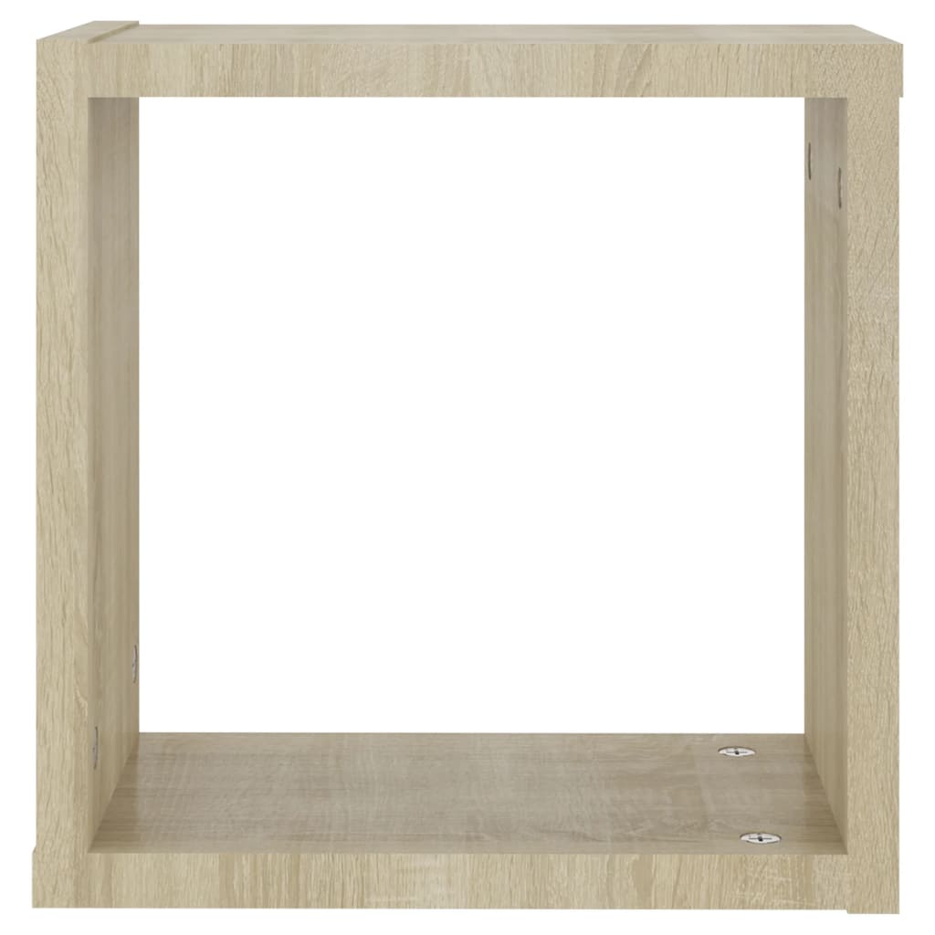 Prateleiras de parede em forma de cubo 4 pcs 30x15x30cm sonoma