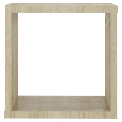 Prateleiras de parede em forma de cubo 4 pcs 30x15x30cm sonoma