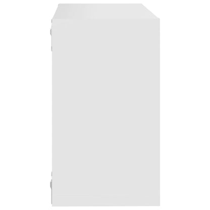 Prateleiras de parede em forma de cubo 2 pcs 26x15x26 cm branco