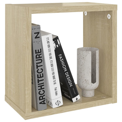 Prateleiras de parede em forma de cubo 2 pcs 26x15x26 cm sonoma