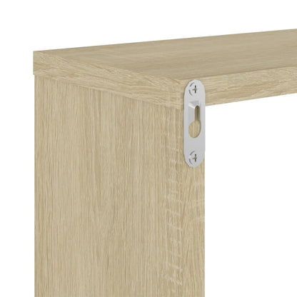 Prateleiras de parede em forma de cubo 4 pcs 26x15x26 cm sonoma