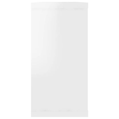Estantes parede cúbicas 4pcs derivados madeira branco brilhante
