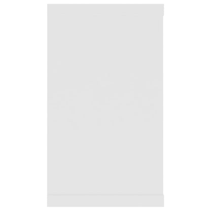 Estantes parede cúbicas 2pcs deriv. madeira 80x15x26,5cm branco