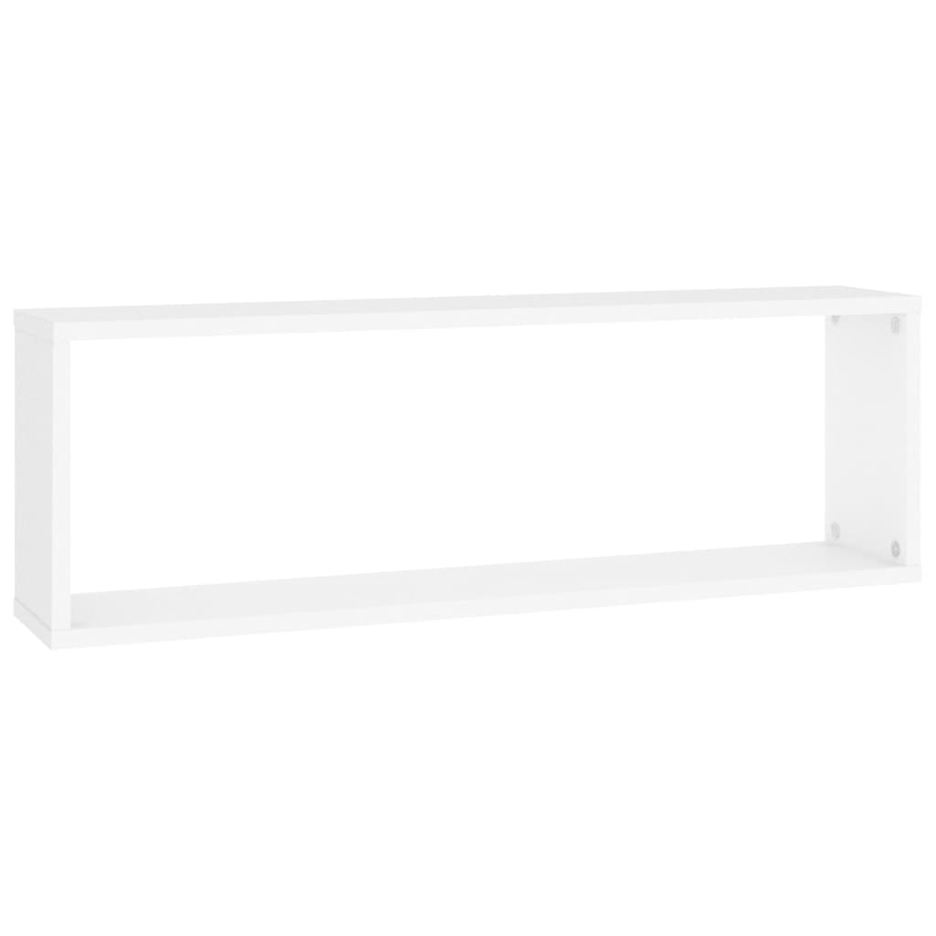 Estantes parede cúbicas 4pcs deriv. madeira 80x15x26,5cm branco