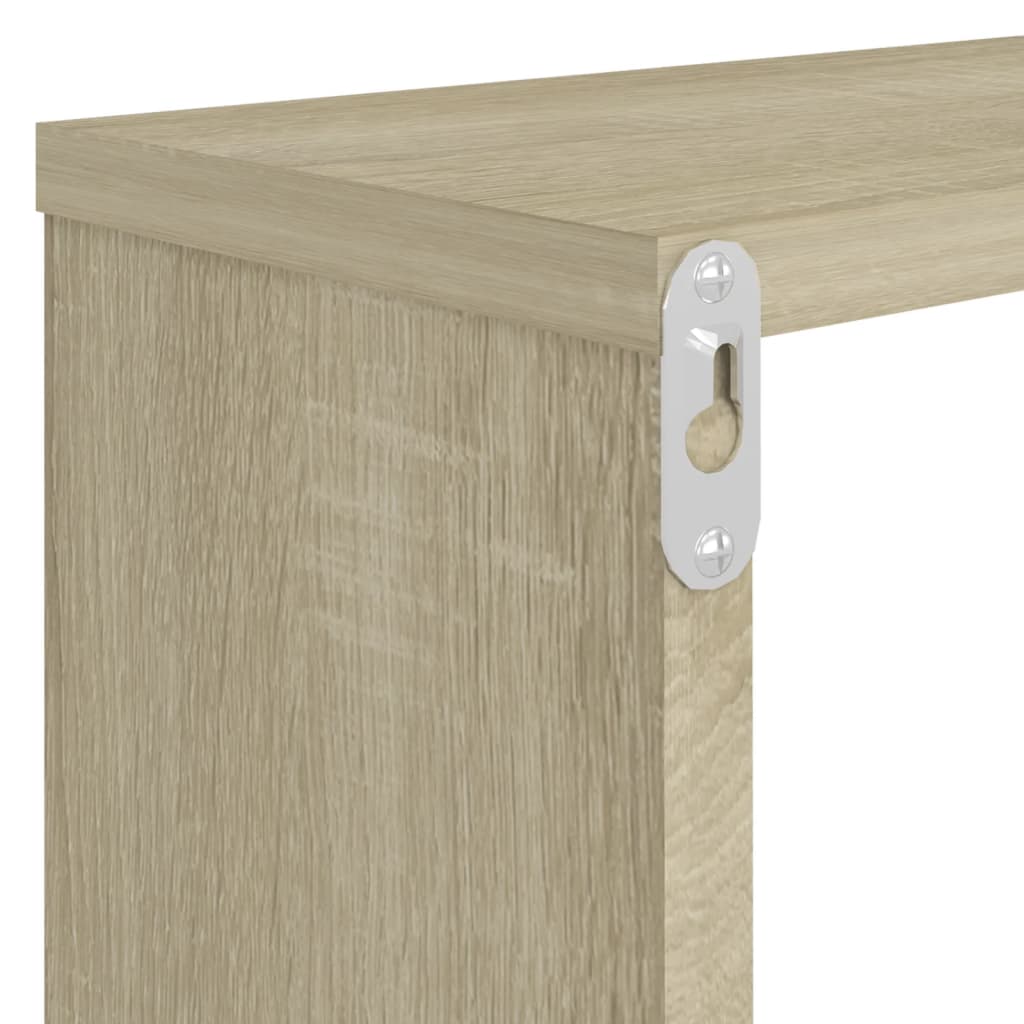 Estantes parede cúbicas 4pcs deriv. madeira 80x15x26,5cm sonoma