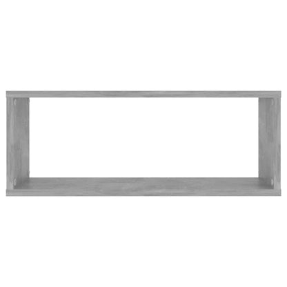 Prateleiras parede forma de cubo 2pcs 60x15x23 cm cinza cimento