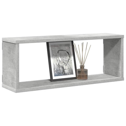 Prateleiras parede forma de cubo 4 pcs 60x15x23cm cinza cimento