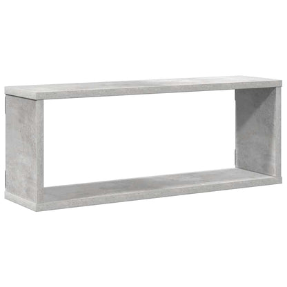 Prateleiras parede forma de cubo 4 pcs 60x15x23cm cinza cimento