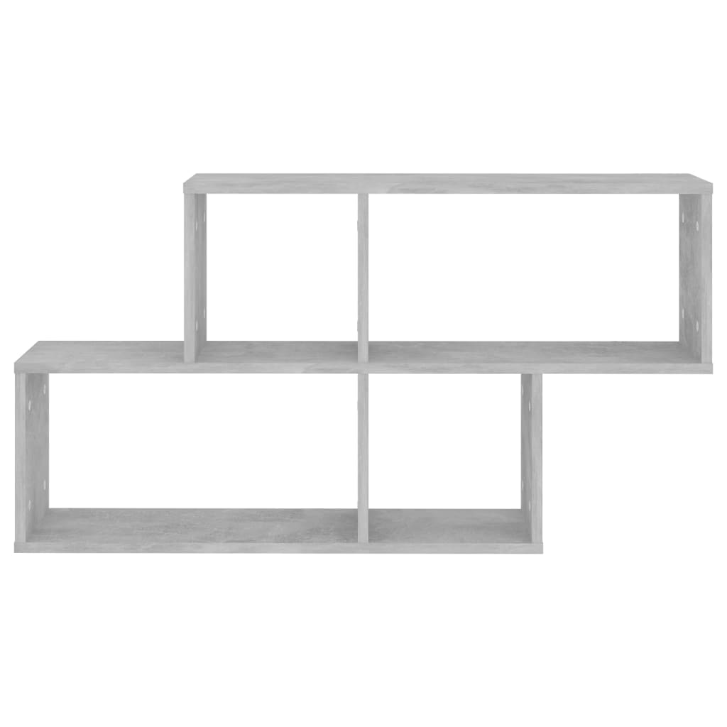 Estante de parede 100x18x53 cm deriv. madeira cinzento cimento