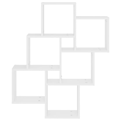 Estante de parede cúbica 78x15x93cm derivados de madeira branco