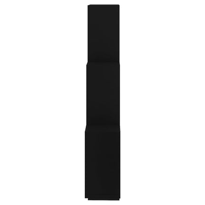 Estante de parede cúbica 78x15x93 cm derivados de madeira preto