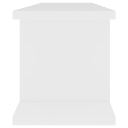 Prateleiras de parede 2 pcs 75x18x20 cm deriv. madeira branco