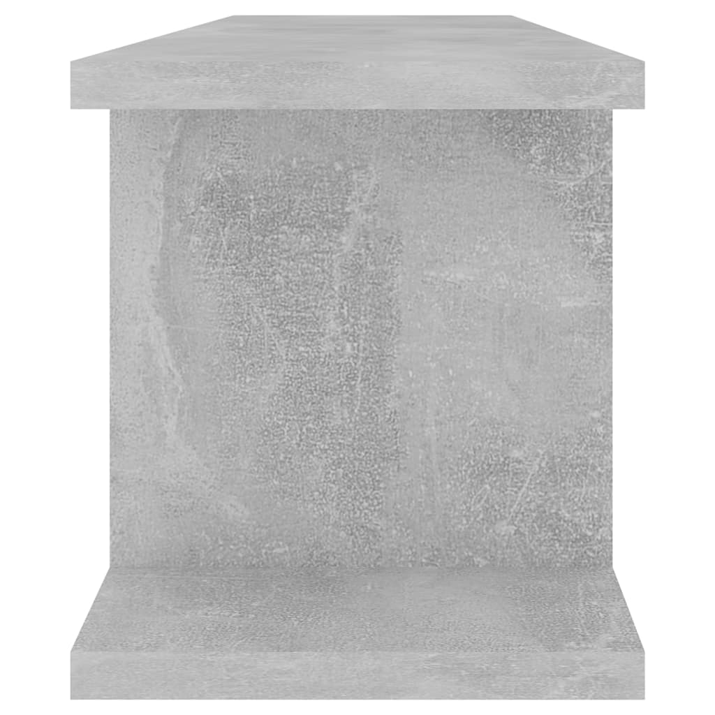 Estantes de parede 2 pcs 78x18x20 cm madeira cinzento cimento