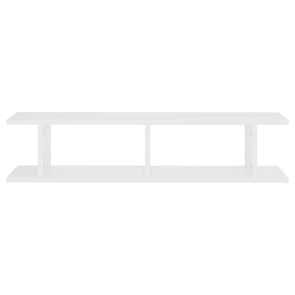 Estantes de parede 2 pcs 90x18x20 cm contraplacado branco