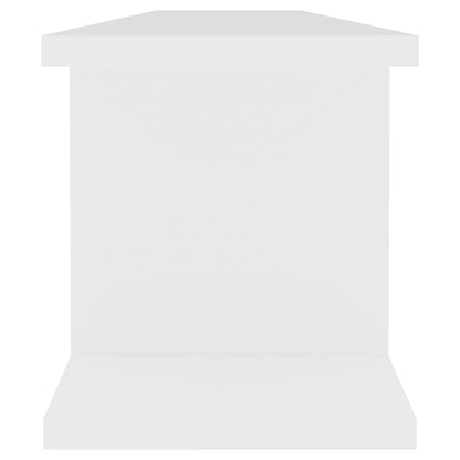 Estantes de parede 2 pcs 90x18x20 cm contraplacado branco