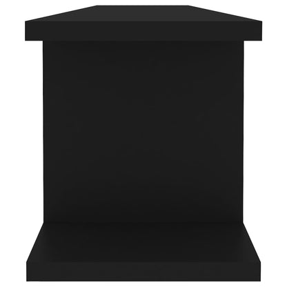 Estantes de parede 2 pcs 90x18x20 cm contraplacado preto