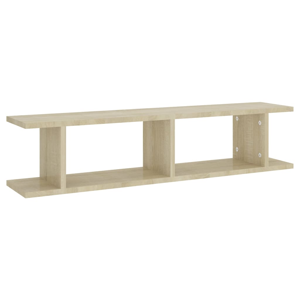 Estantes de parede 2 pcs 90x18x20 cm contrapl. carvalho sonoma