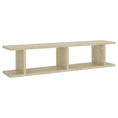 Estantes de parede 2 pcs 90x18x20 cm contrapl. carvalho sonoma