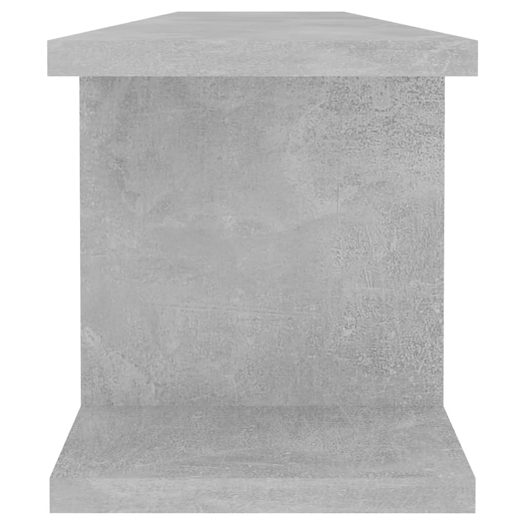 Estantes de parede 2 pcs 90x18x20cm contraplacado cinza cimento