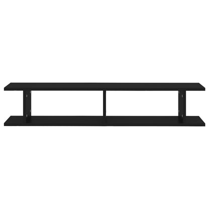 Estantes de parede 2 pcs 105x18x20 cm contraplacado preto