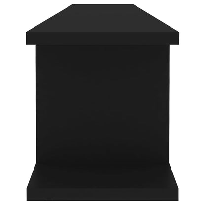Estantes de parede 2 pcs 105x18x20 cm contraplacado preto