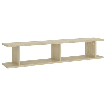 Estantes de parede 2 pcs 105x18x20 cm contrapl. carvalho sonoma