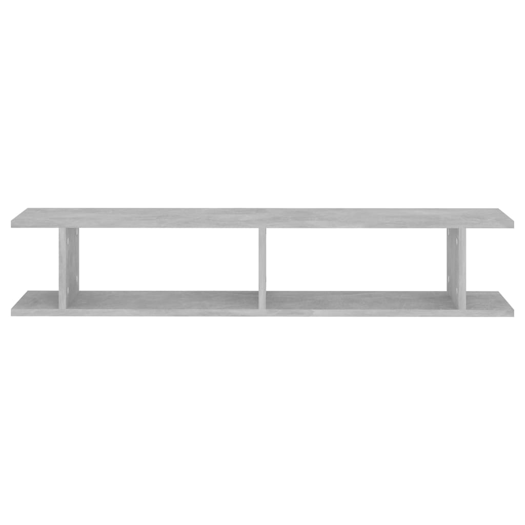 Estantes de parede 2 pcs 105x18x20cm contrapl. cinzento cimento