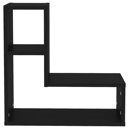 Estantes de parede 2 pcs 50x15x50 cm contraplacado preto