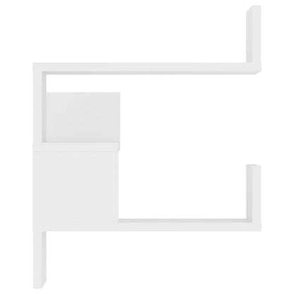 Estantes canto p/ parede 2pcs 40x40x50cm deriv. madeira branco