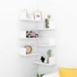 Estantes canto p/ parede 2pcs 40x40x50cm deriv. madeira branco