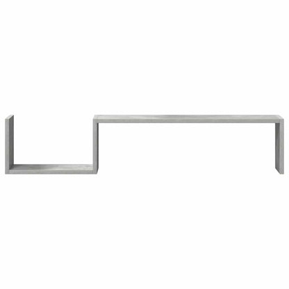 Estantes de parede 2 pcs derivados de madeira cinza cimento