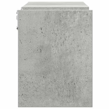 Estantes de parede 2 pcs derivados de madeira cinza cimento