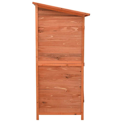 Abrigo p/ ferramentas de jardim 136x75x160 cm abeto maciço