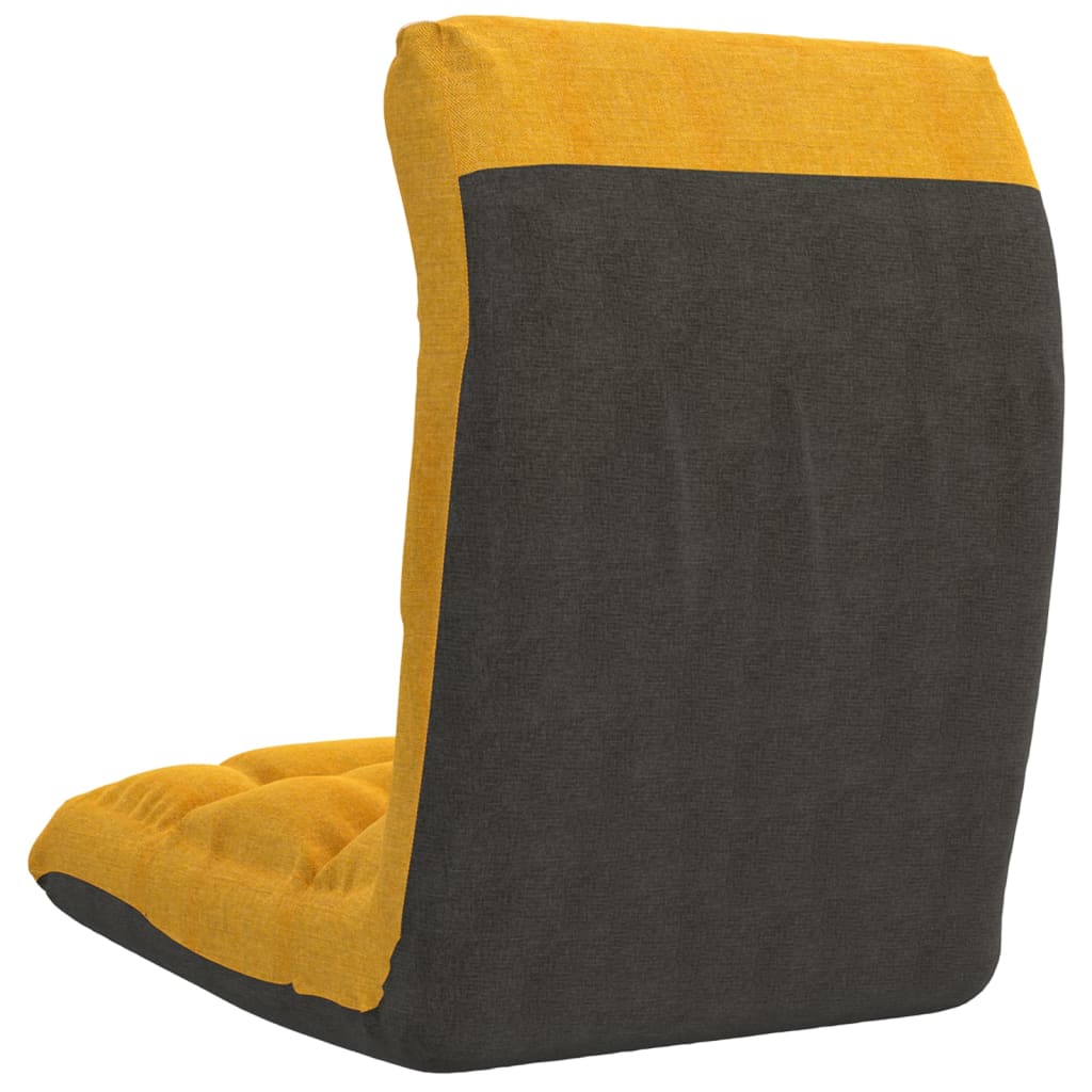 Colchão/cadeira de piso dobrável tecido amarelo mostarda