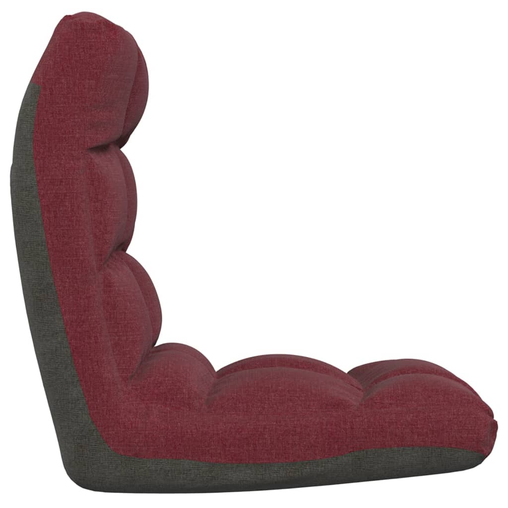 Colchão/cadeira de piso dobrável tecido vermelho tinto