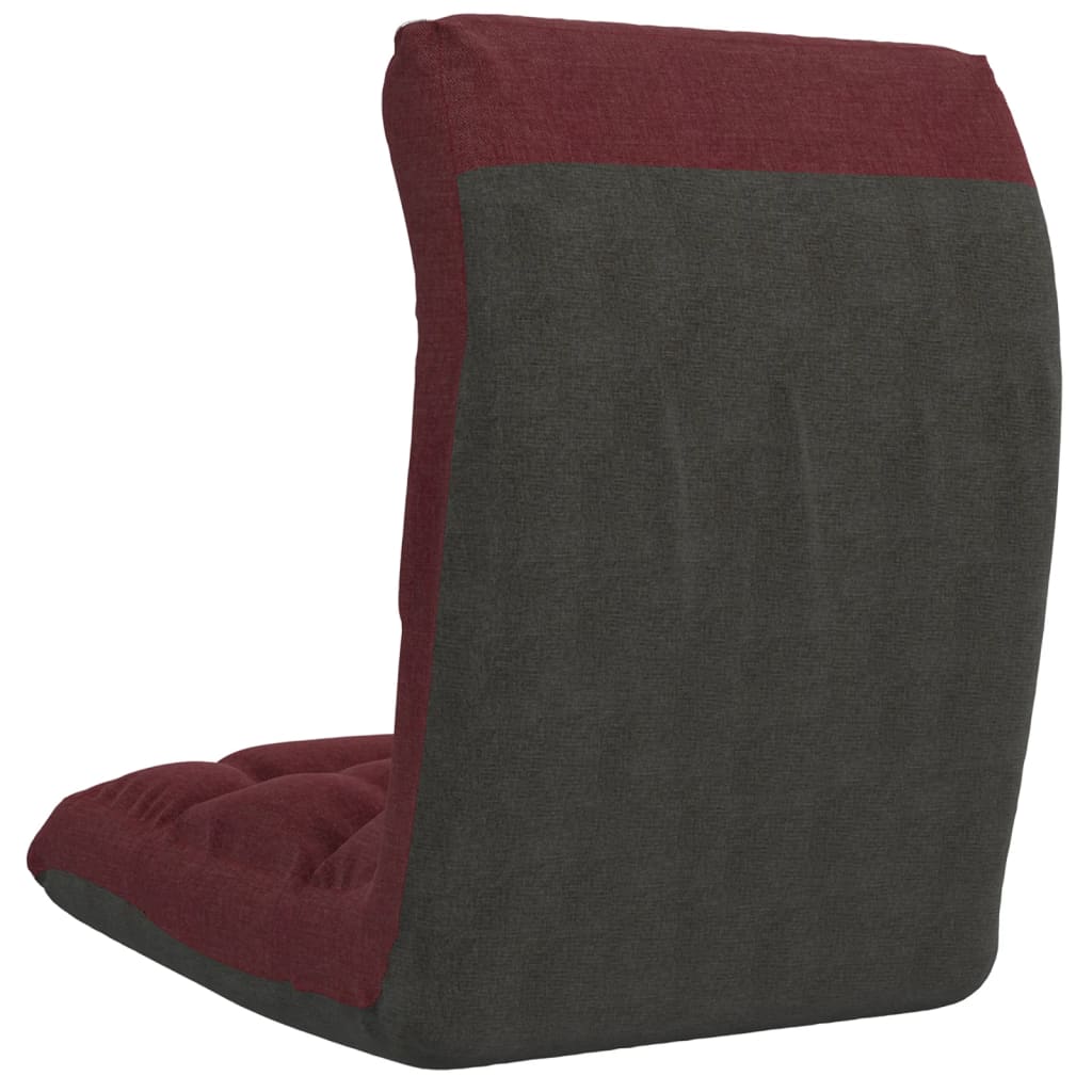 Colchão/cadeira de piso dobrável tecido vermelho tinto
