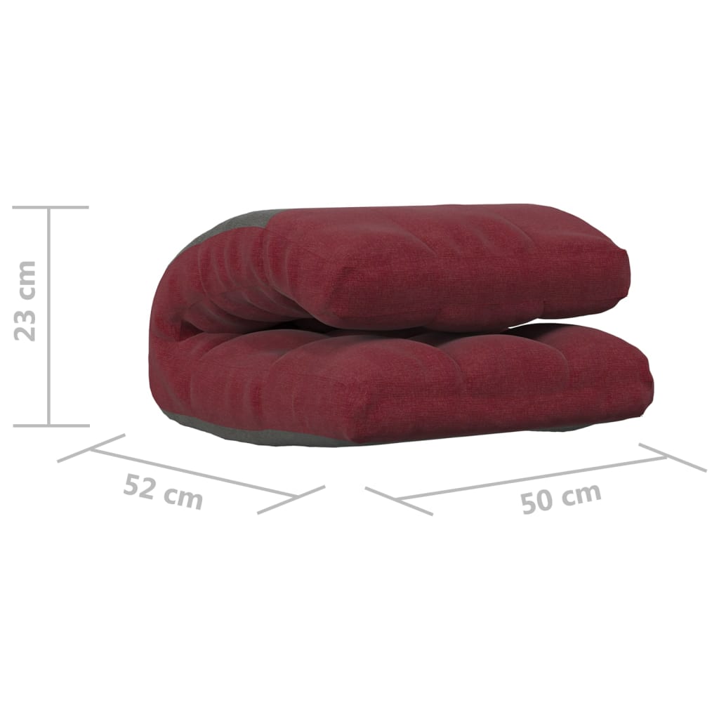Colchão/cadeira de piso dobrável tecido vermelho tinto