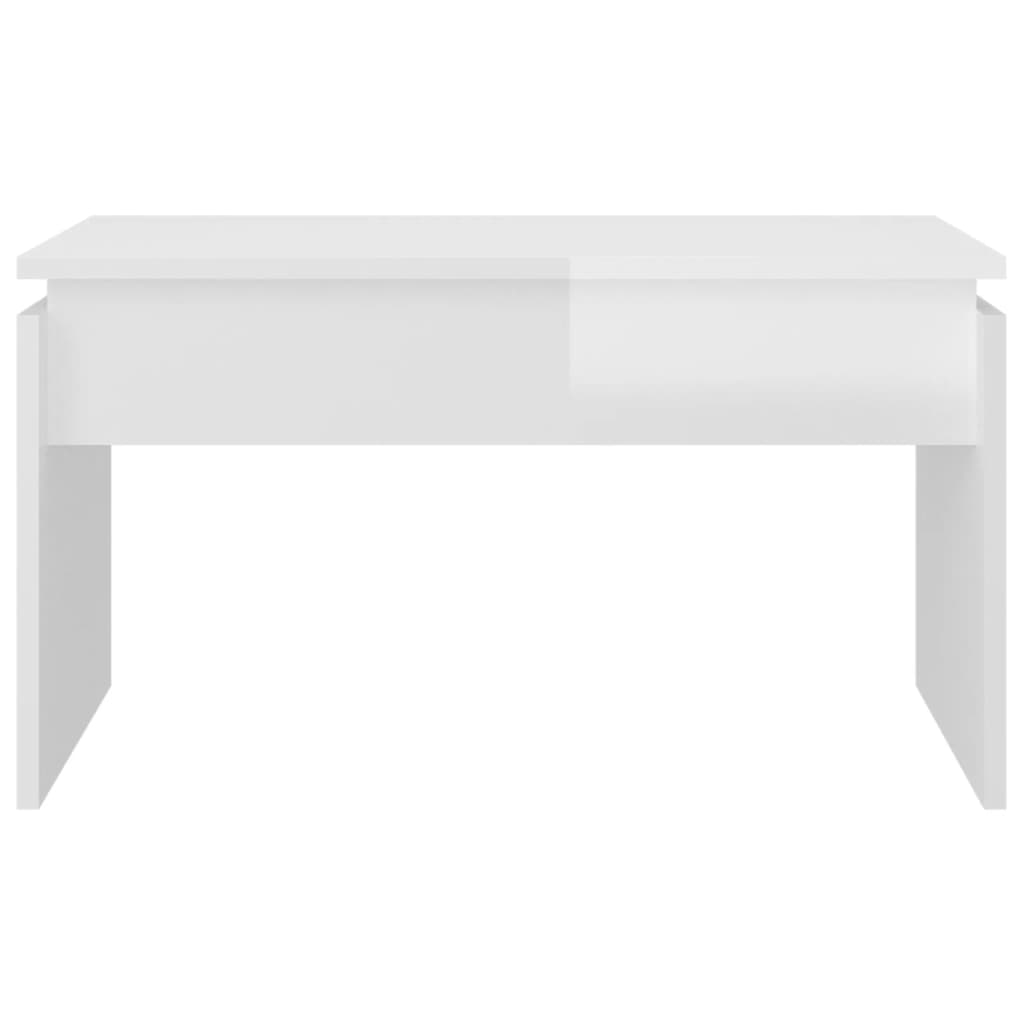 Mesa de centro 68x50x38 cm derivados madeira branco brilhante